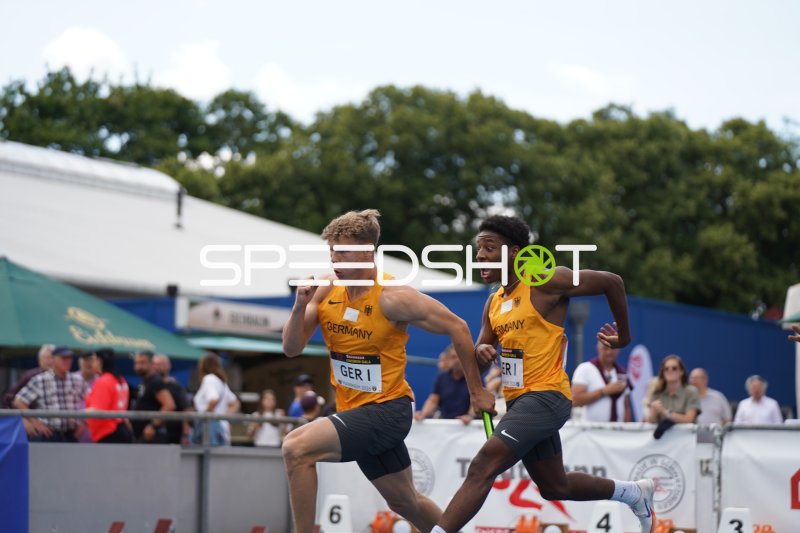Deutschland GER I beim 4x100m-Staffellauf in Mannheim