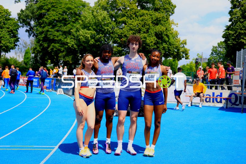 Great Britain 4x100m-Staffel beim Mannheim Juniors Gala