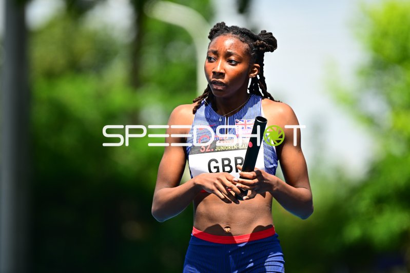 Great-Britain-Athletin beim 4x100m-Staffellauf beim 32. Junioren-Gala