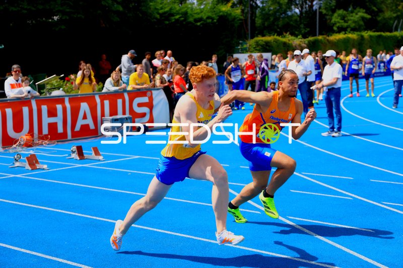 Eljahro Philipsen (#260) im Sprint für die Niederlande in Mannheim