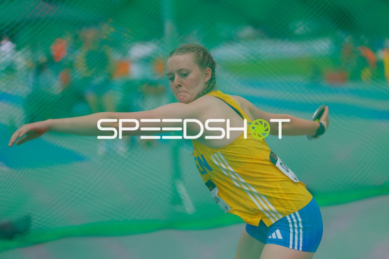 Diskuswurf-Athletin aus Schweden im Michael-Hoffmann-Stadion Mannheim