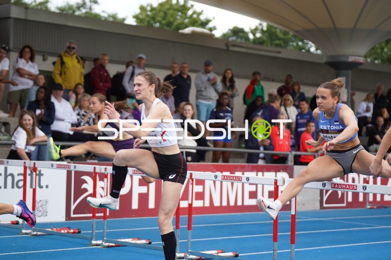 Pia Lauren Matsalu (Estonia) bei den 10 Hürden im Michael-Hoffmann-Stadion