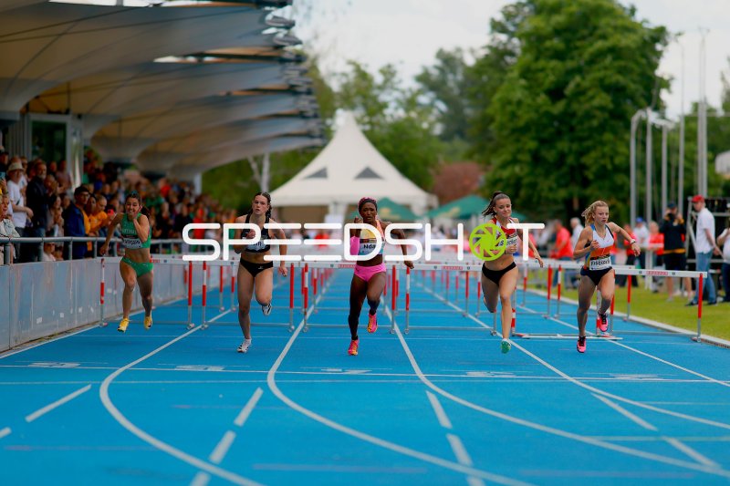 Ndasi Daryl, Sereina Liem, Laura Frličková und Jil Sanchez im 10H-Finale
