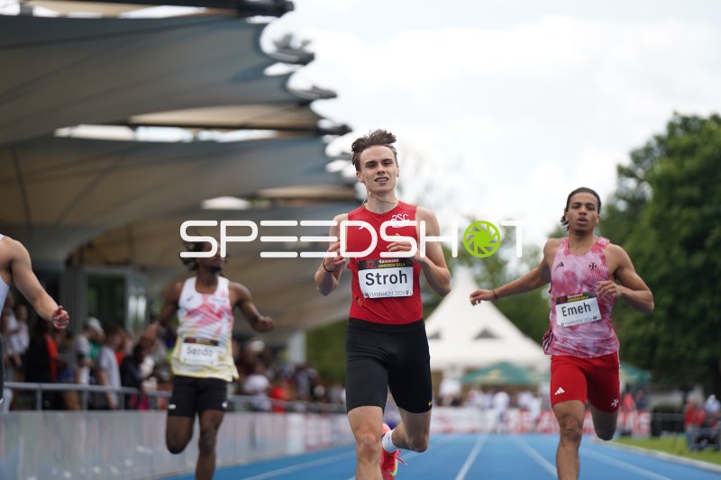 Philip Stroh (#51) beim 200m-Sprint bei der Bauhaus Junioren-Gala Mannheim 2026