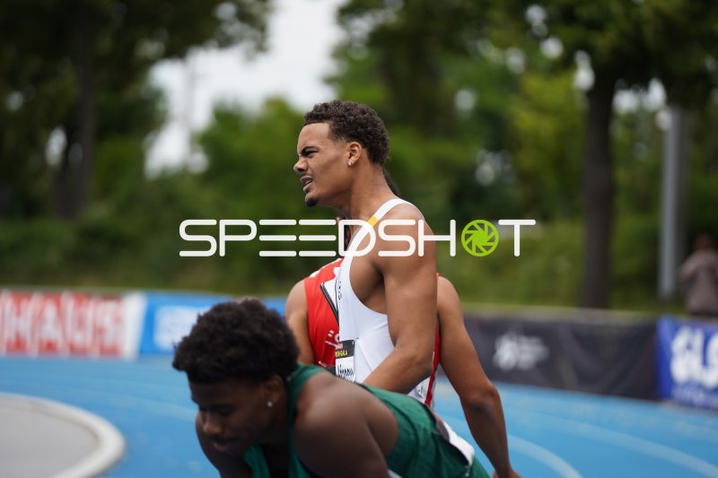 Levi Boniface Kodjo Normann-Afanou beim Sprint im Michael-Hoffmann-Stadion Mannheim