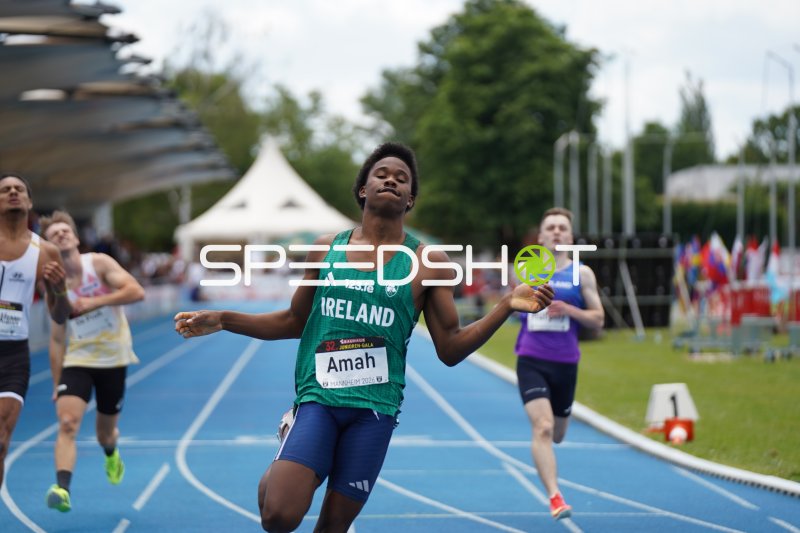 Dubem Amah (#220) im 200m-Sprint beim 32. Junioren-Gala Mannheim
