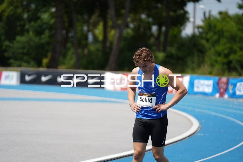 Elias Solheim Sollid (#279) nach dem Wettkampf im Michael-Hoffmann-Stadion Mannheim