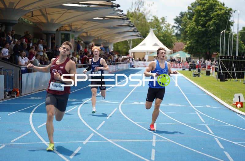Roberts Kapša, Gianmarco Bielli und Elias Solheim Sollid im Sprintfinale