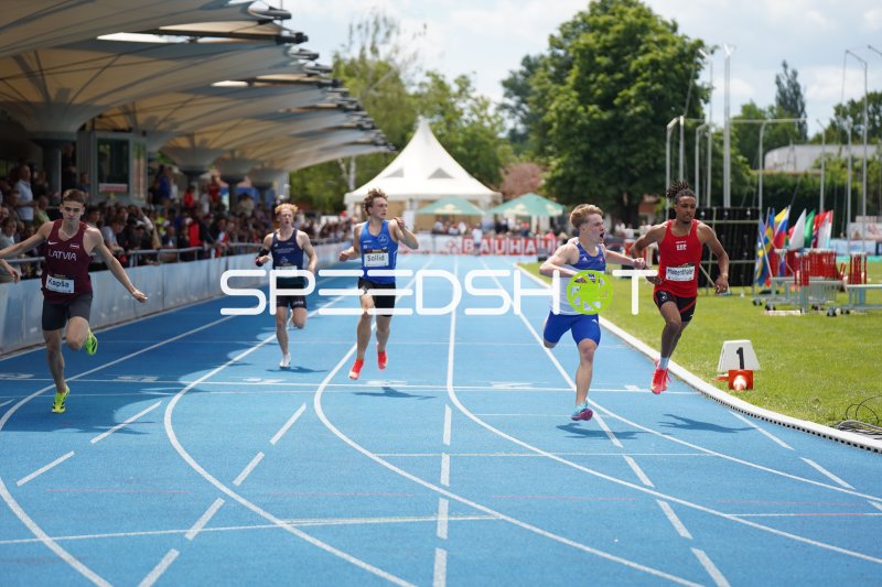 4x100m-Staffelfinale im Michael-Hoffmann-Stadion Mannheim