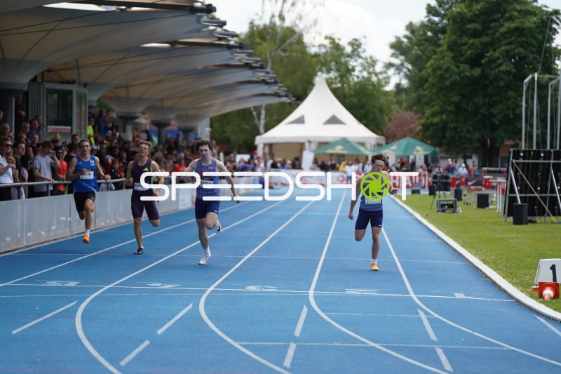 James Arminio und Ethan Heggarty im Sprintfinale beim Meeting in Mannheim