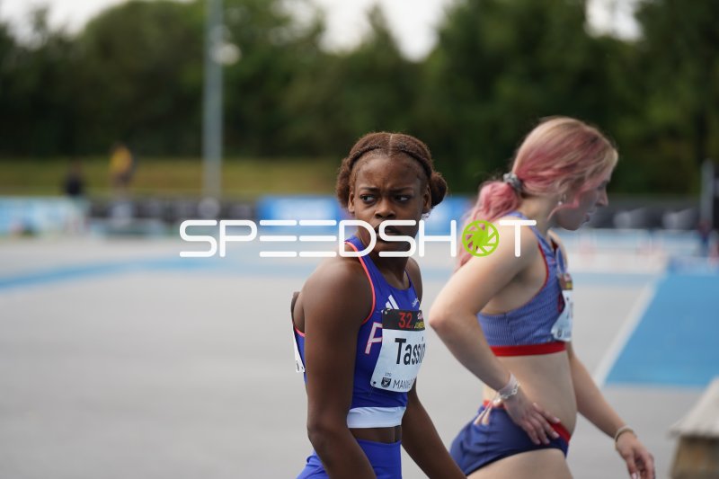 Beatrice Tassin (#170) beim 200m-Sprint im Michael-Hoffmann-Stadion Mannheim