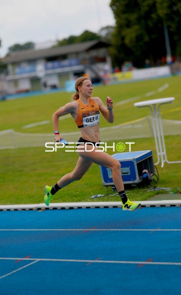 Deutschland (GER II) Staffelläuferin beim 4x100m-Lauf in Mannheim