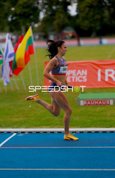 Great Britain beim 4x400m-Staffellauf im Michael-Hoffmann-Stadion Mannheim