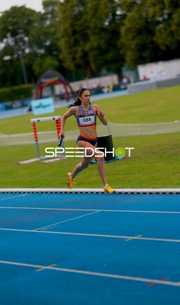 Great Britain beim 4x100m-Staffellauf im Michael-Hoffmann-Stadion Mannheim