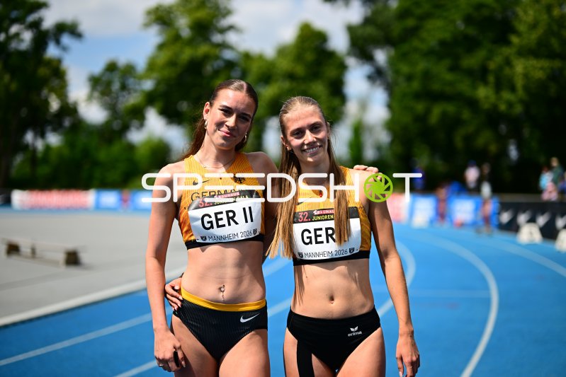 Zwei deutsche Athletinnen beim 32. Junioren-Gala in Mannheim