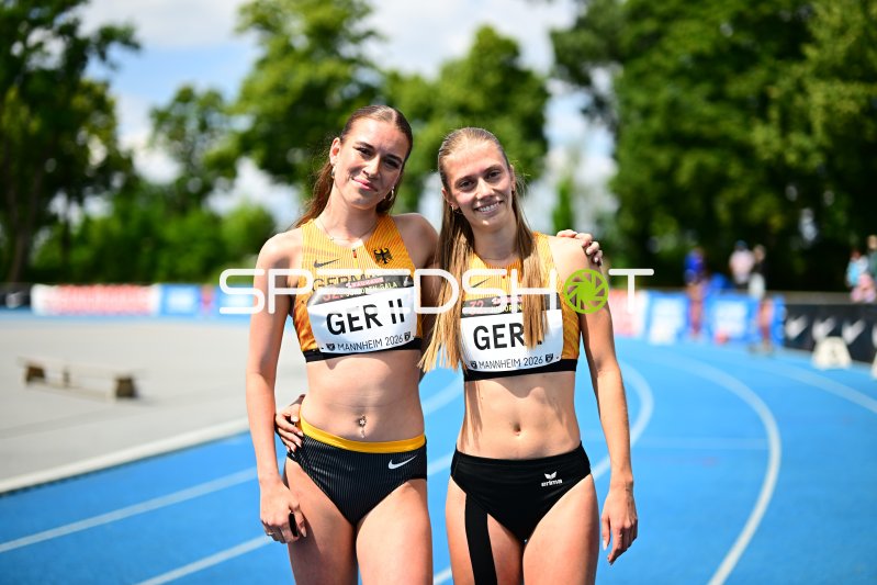 Zwei deutsche Athletinnen (GER I & GER II) beim 32. Junioren-Gala Mannheim 2026