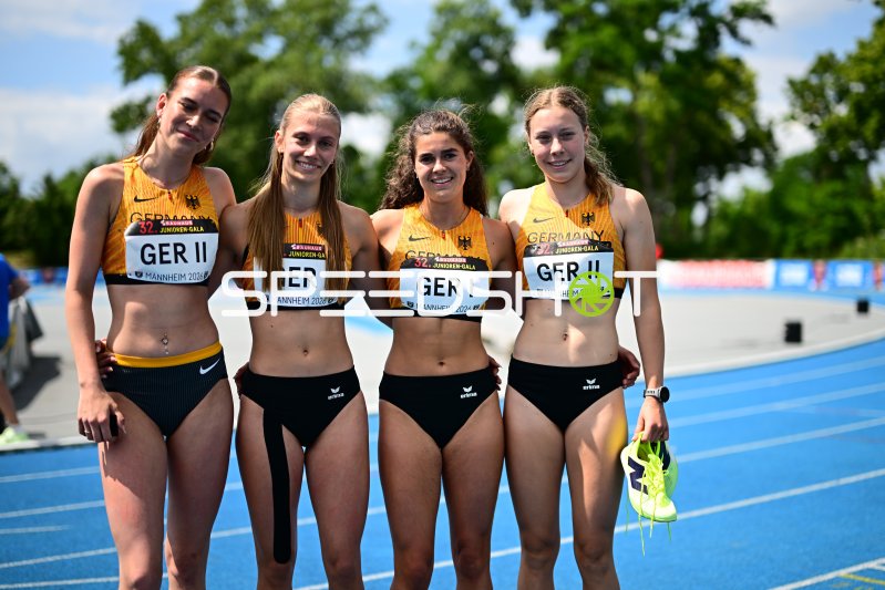Deutsche Staffelteams GER I und GER II bei der 32. Bauhaus Junioren-Gala Mannheim