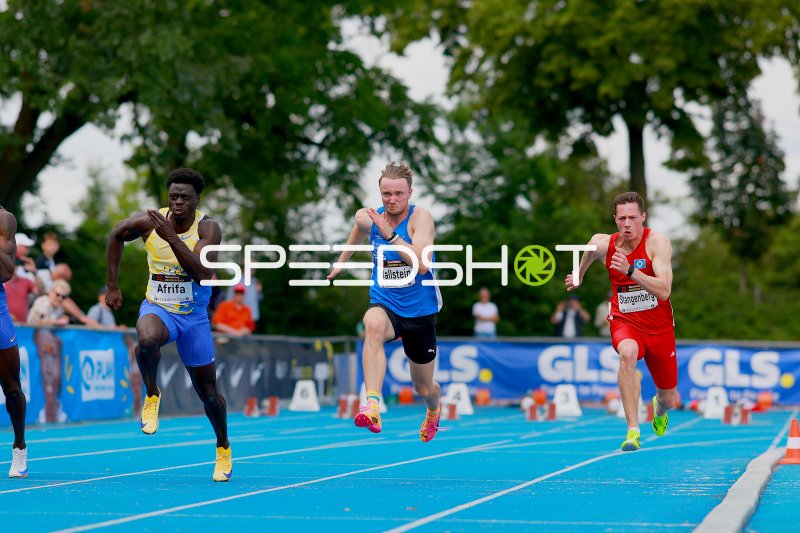 Wallstein, Afrifa und Stangenberg im Sprintduell beim Mannheim Gala
