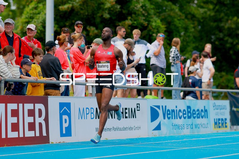 Junior Boateng (#80) beim 200m-Lauf in Mannheim