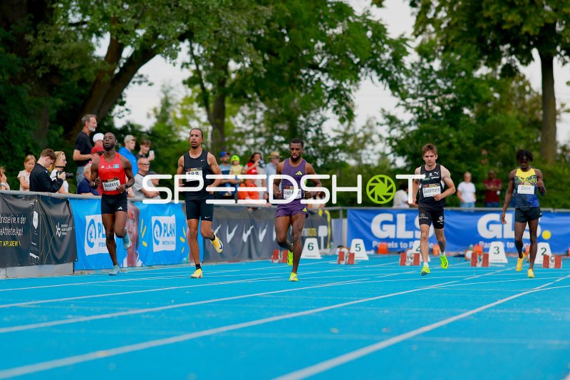 Junior Boateng und Lucas Ansah-Peprah beim 200m-Sprint in Mannheim
