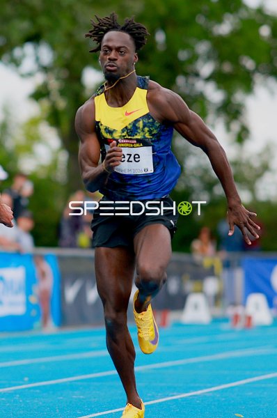 Sprinter mit Startnummer 'eze' beim Sprint bei der Bauhaus Junioren-Gala Mannheim