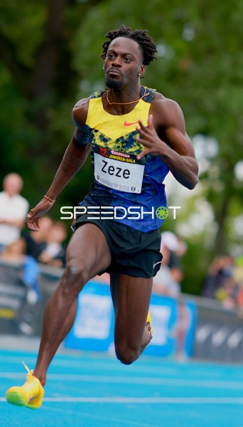 Ryan Zeze (#173) beim 200m-Sprint bei der Bauhaus Junioren-Gala Mannheim