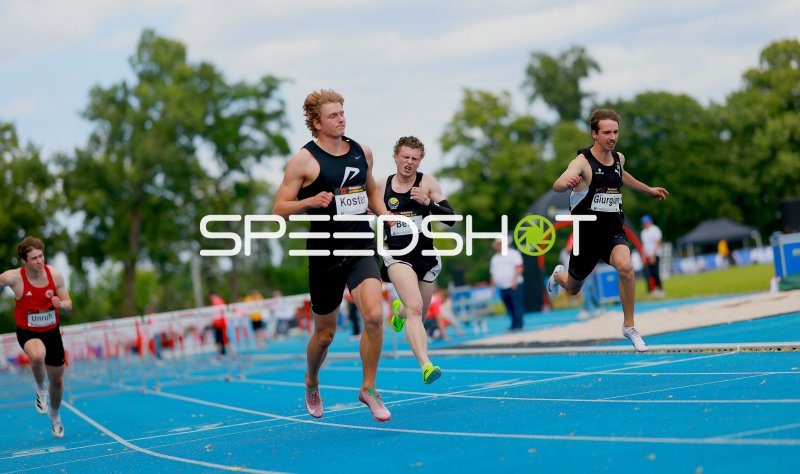 Timme Koster und Aaron Giurgian im Sprintduell beim Mannheim Leichtathletik-Meeting