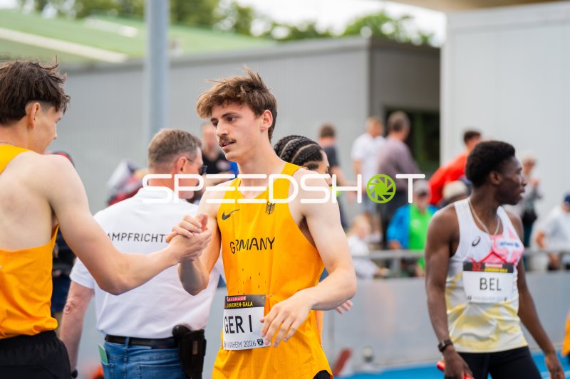 Nikolas Raeth beim Staffelwettbewerb der Bauhaus Junioren-Gala Mannheim 2026