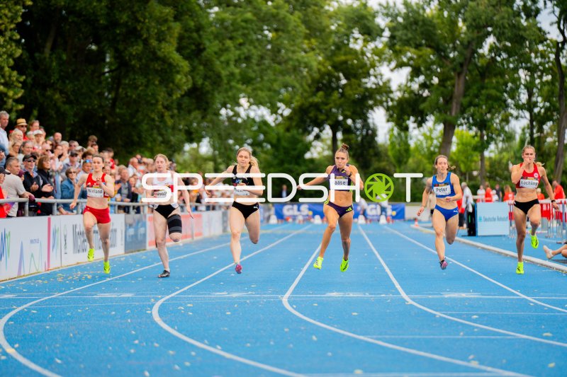 Rebekka Haase, Finja Köchling, Daria Peter und weitere Sprinterinnen im 100m-Finale