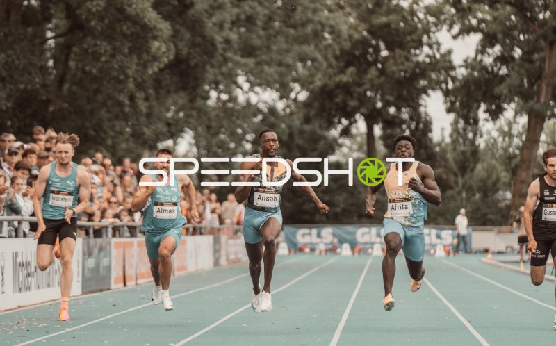 Almas Deniz, Benedikt Thomas Wallstein und Elvis Afrifa im 100m-Sprint