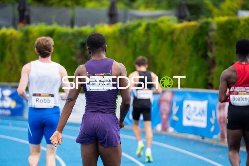 Lucas Ansah-Peprah (#79) beim Sprint im Michael-Hoffmann-Stadion Mannheim
