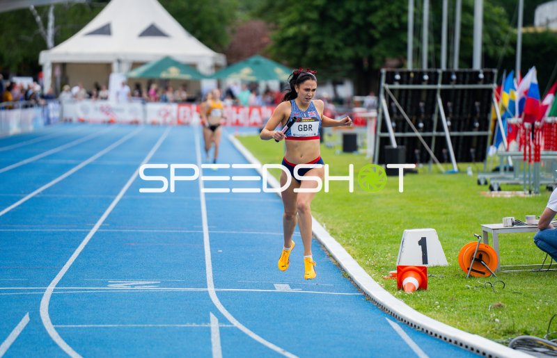 GBR-Athletin beim Laufwettbewerb im Michael-Hoffmann-Stadion Mannheim