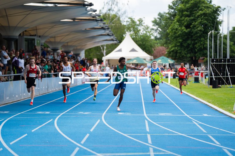 Dubem Amah und Levi Normann-Afanou im 200m-Sprint in Mannheim