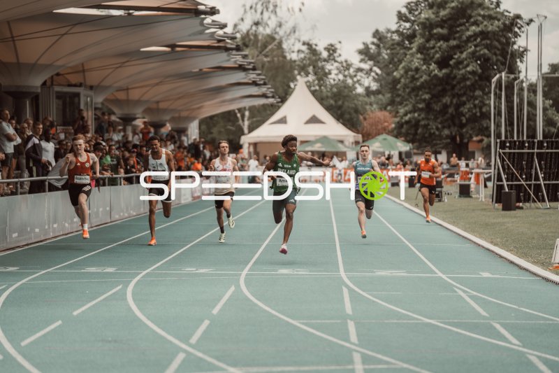 Levi Boniface Kodjo Normann-Afanou im Sprintfinale im Michael-Hoffmann-Stadion Mannheim