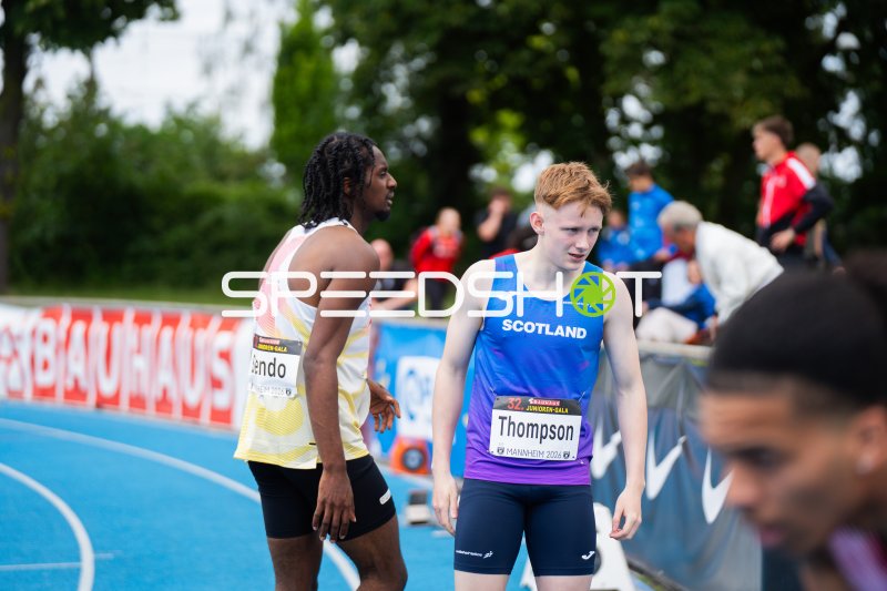 Ben Thompson (#212) und Déodato Sendo (#126) bei der Bauhaus Junioren-Gala Mannheim 2026