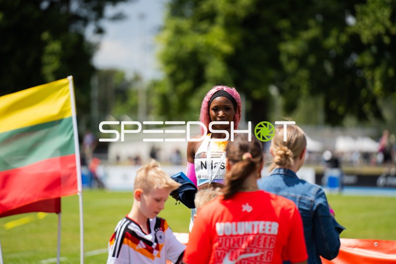 Daryl Ndasi bei der Leichtathletik-Veranstaltung in Mannheim