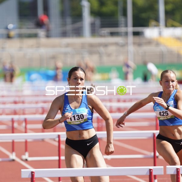 Anna Kaul und Constanze Koller im Hürdensprint in Koblenz