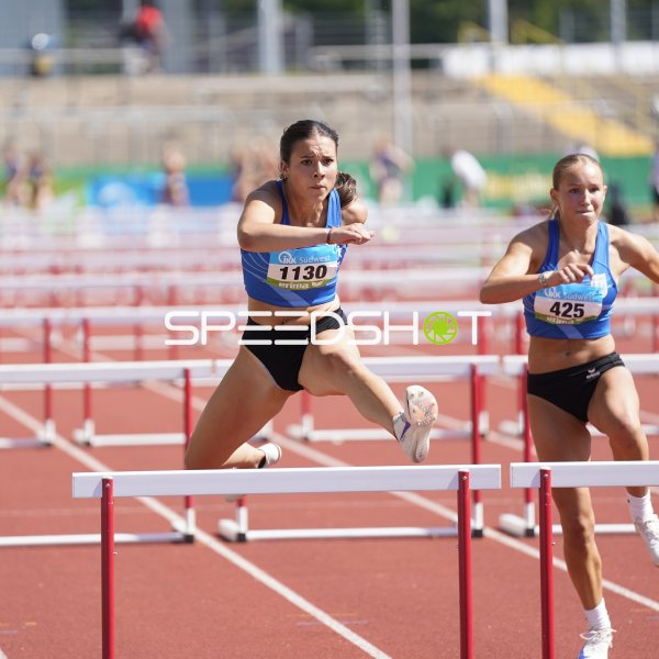 Anna Kaul und Constanze Koller im Hürdensprint in Koblenz