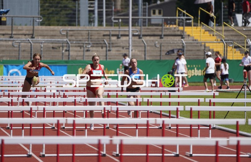 Katharina Gühlen und Alina Fischer im Hürdenlauf in Koblenz