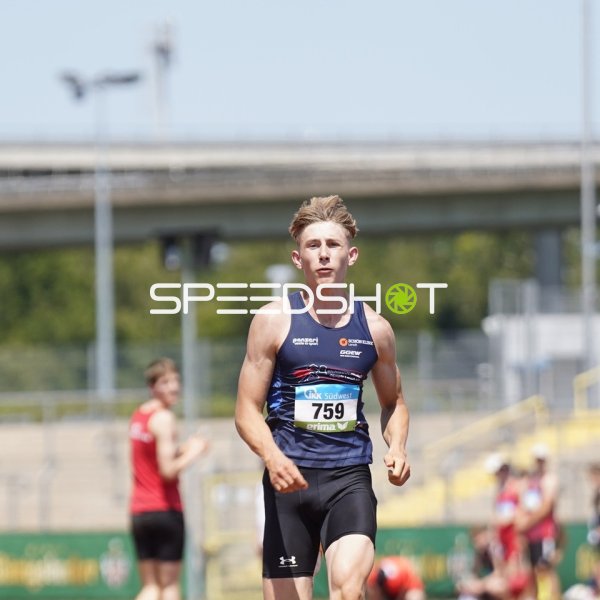 Bartz Leon Artur beim Sprint im Stadion Oberwerth Koblenz