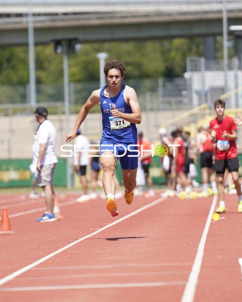 Döbrich Finn beim Sprint im Stadion Oberwerth Koblenz