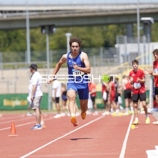 Döbrich Finn beim Sprint im Stadion Oberwerth Koblenz