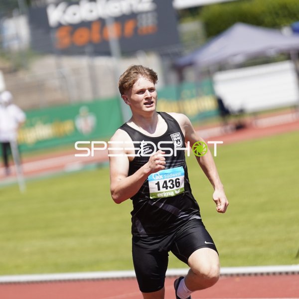 Zeller Nils Noel beim Sprint im Stadion Oberwerth Koblenz