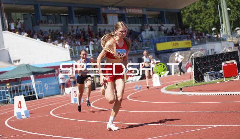 Gabikova Kristina (317) beim Sprint im Stadion Oberwerth Koblenz