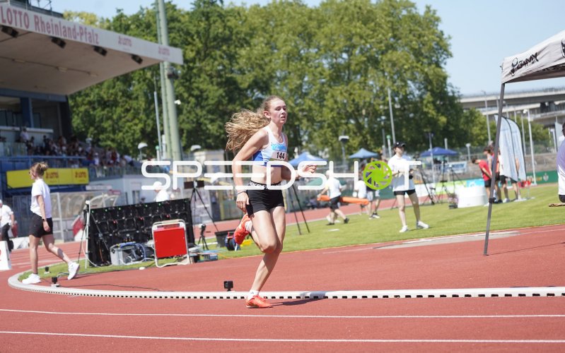 Brunn Frieda von (144) beim Sprint im Stadion Oberwerth Koblenz