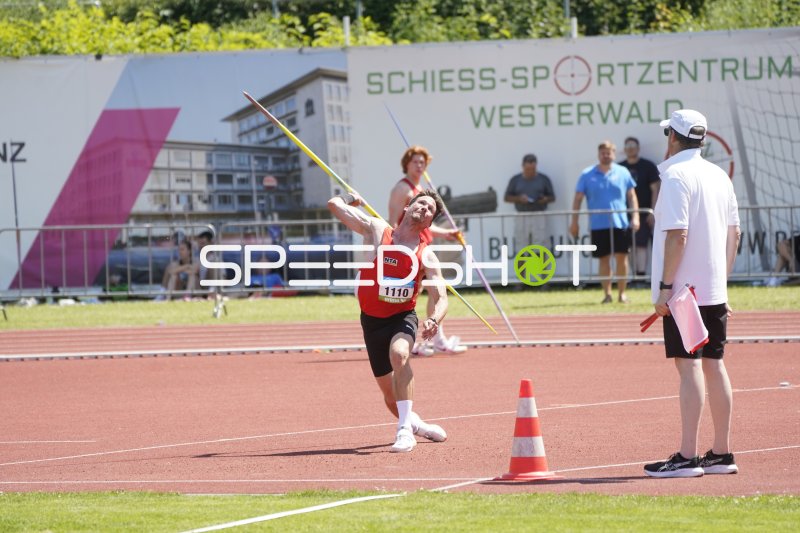 Croon Manuel (1110) beim Speerwurf im Stadion Oberwerth Koblenz