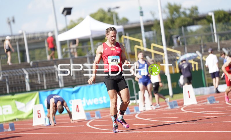 Kirstges Pascal (1036) beim Sprint im Stadion Oberwerth Koblenz