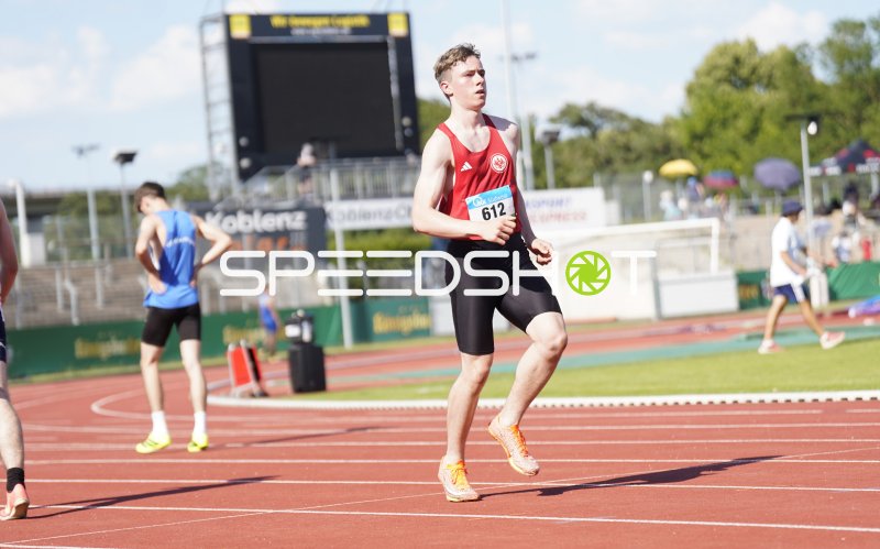 Hesse Levin (612) beim Laufwettbewerb im Stadion Oberwerth Koblenz