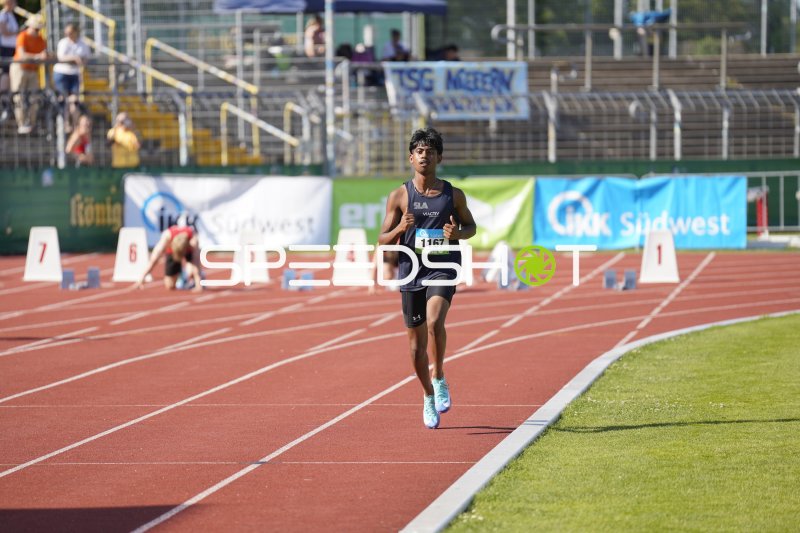 Premanandha Arjun (1167) beim Lauf im Stadion Oberwerth Koblenz