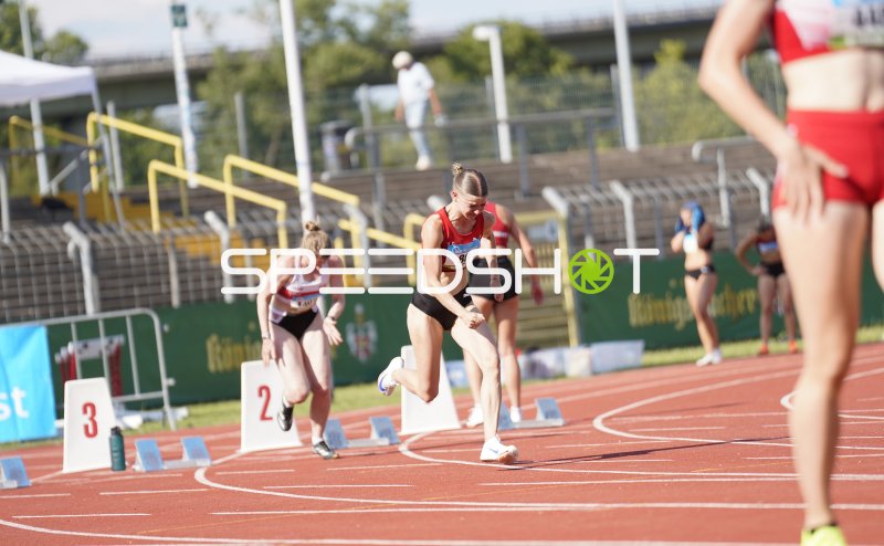Frey Nicole (86) beim Sprint-Start im Stadion Oberwerth Koblenz